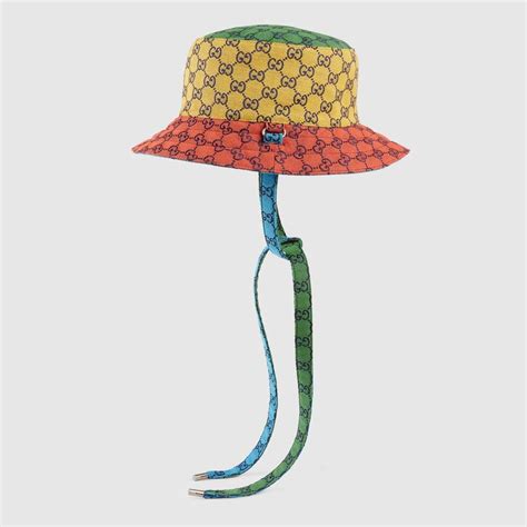 gucci bucket hat rainbow|Gucci reversible bucket hat.